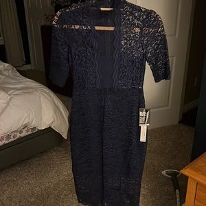 Express navy blue lace dress